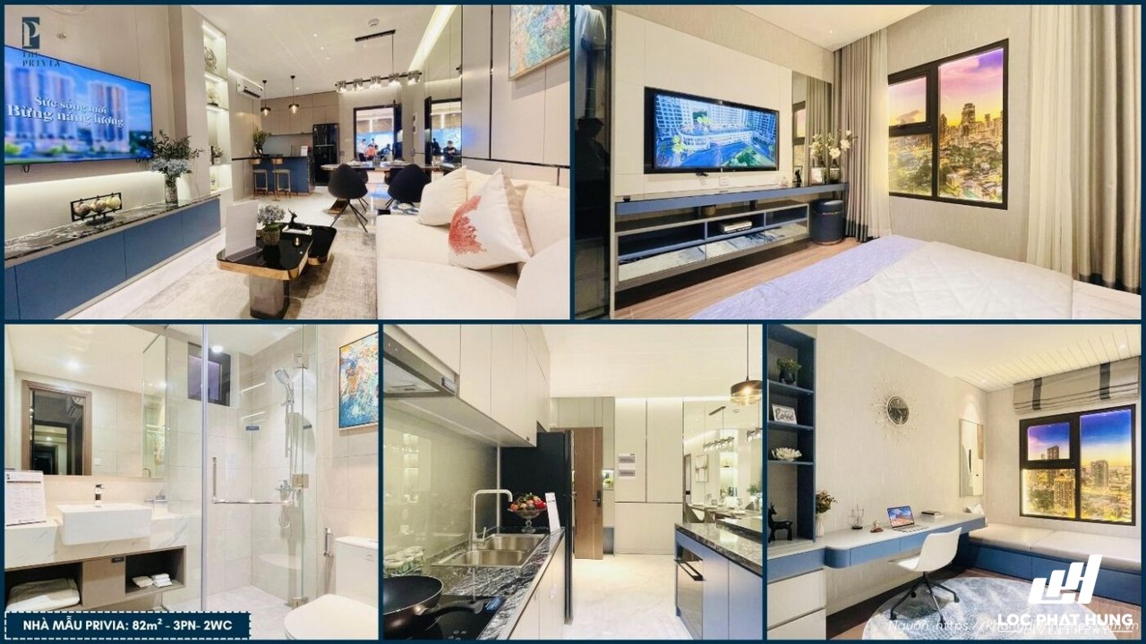 Nhà mẫu căn hộ The Privia Loại 3PN - 2WC - Diện tích 82m² - Quý khách hàng tham quan nhà mẫu liên hệ Minh Cường 0932.027.432