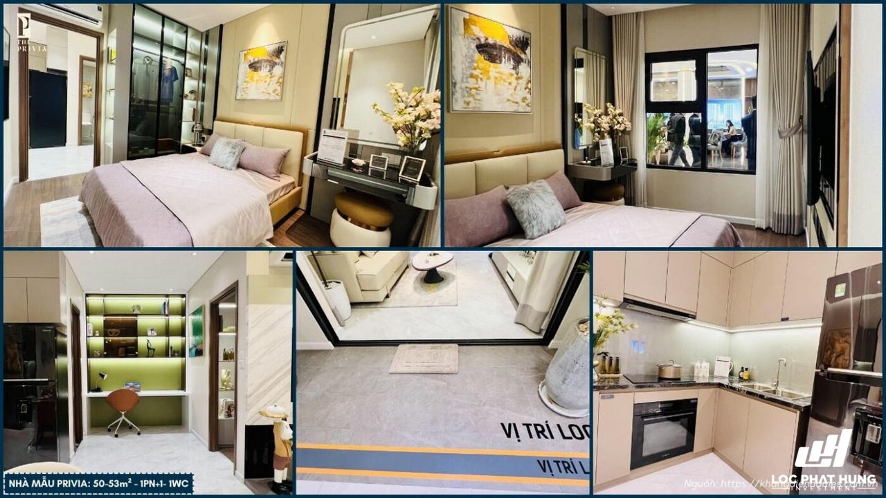 Nhà mẫu căn hộ The Privia Loại 1PN+1 - Diện tích 50m2 - Quý khách hàng tham quan nhà mẫu liên hệ Minh Cường 0932.027.432