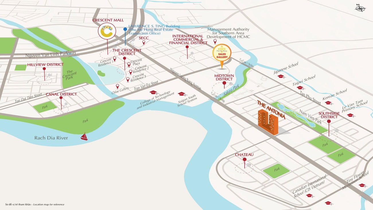 vị trí the antonia phú mỹ hưng quận 7