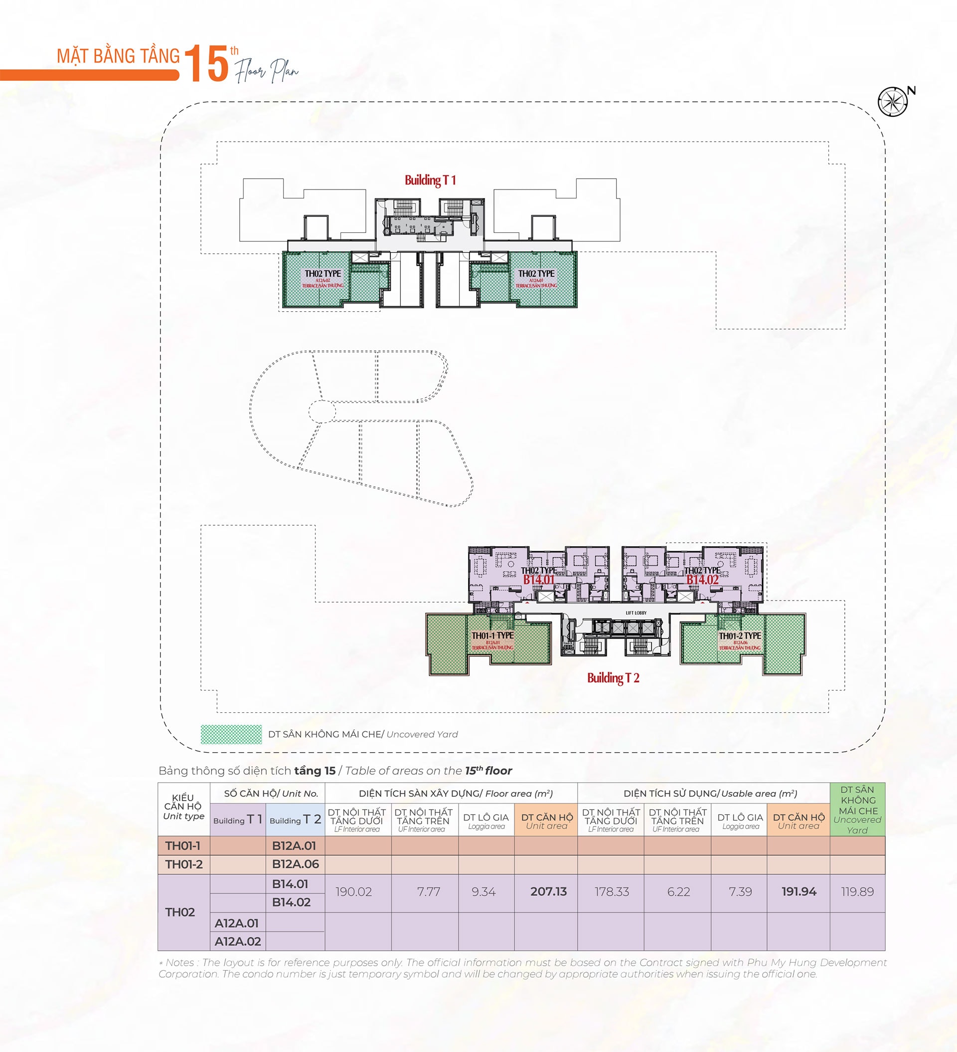 Mặt bằng tầng 15