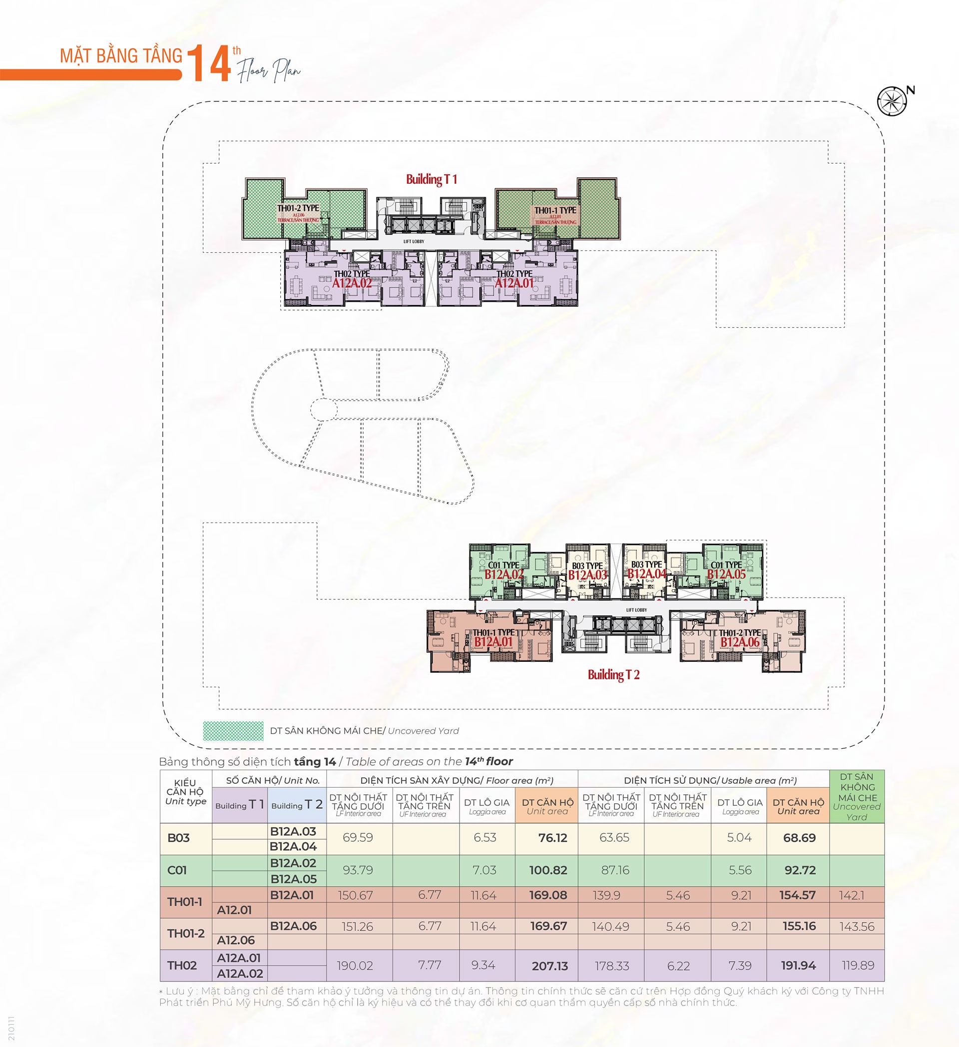 Mặt bằng tầng 14