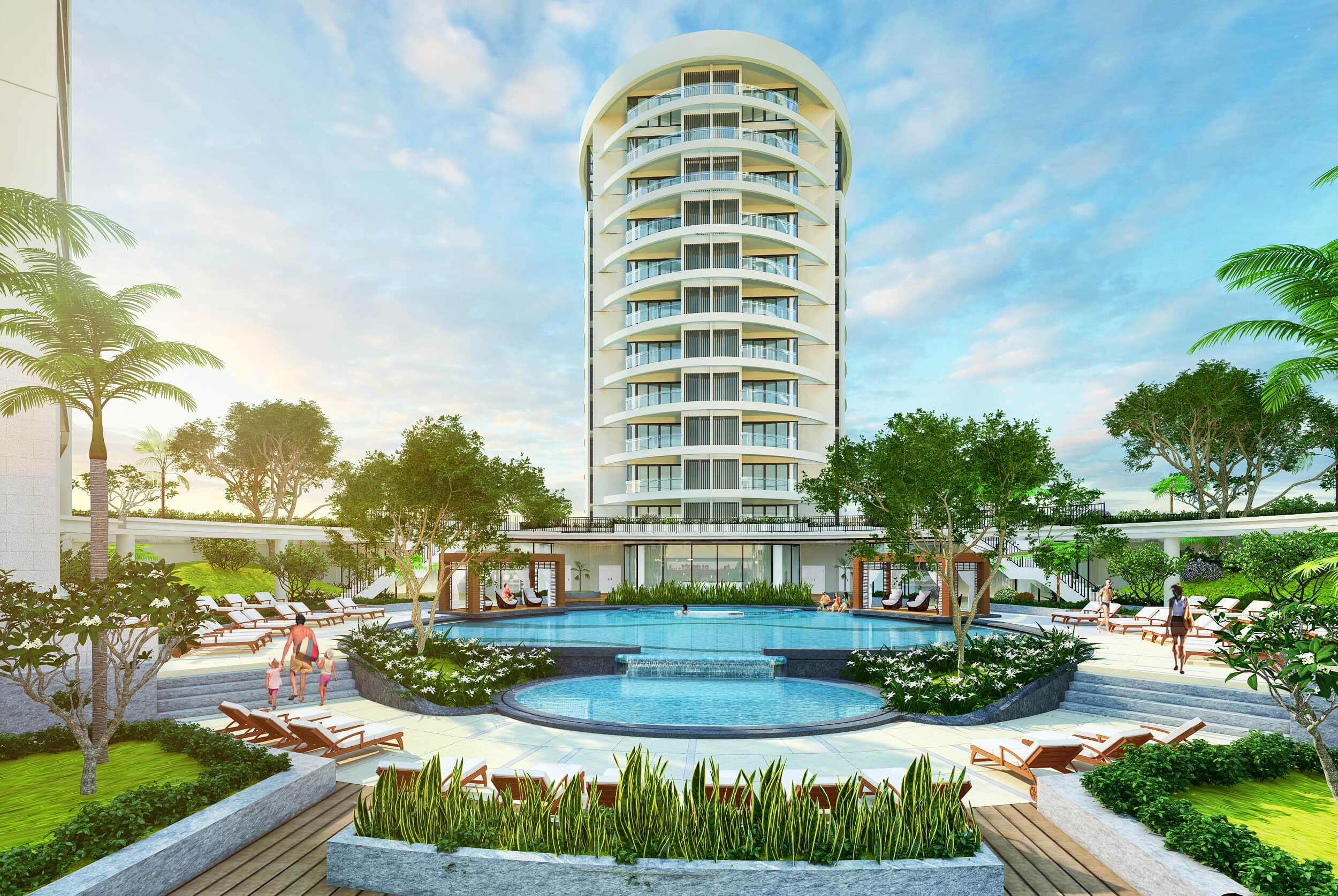 Hồ bơi tuyệt đẹp tại Riverpark Premier