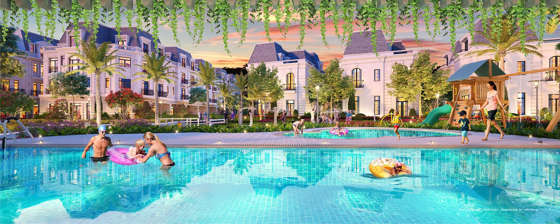 Tiện ích hồ bơi tại Amelie Villa Phú Mỹ Hưng