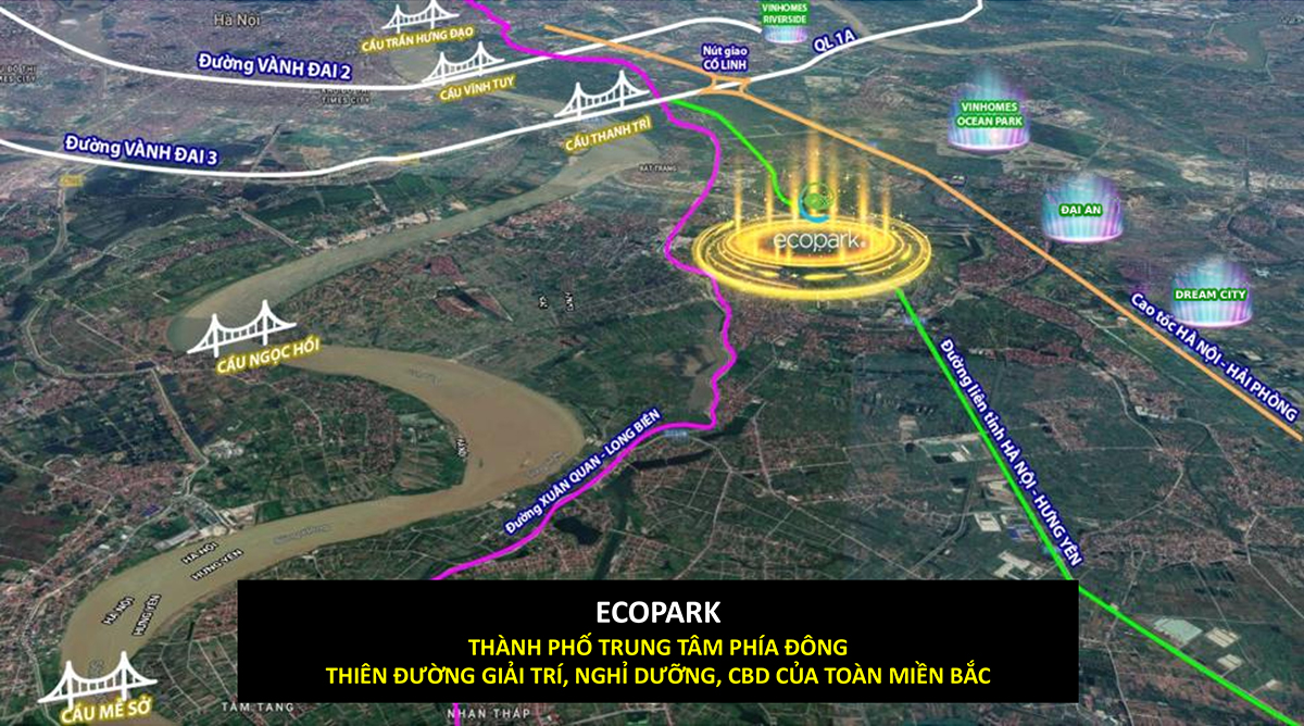 Ecopark khu đô thị trung tâm phía đông Hà Nội