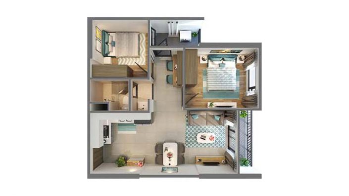 mat-bang-can-ho-2pn1-the-sapphire-vinhomes-ocean-park