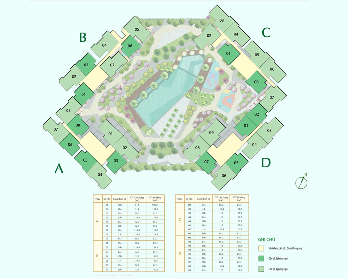 mat bang tang du an sadora apartment