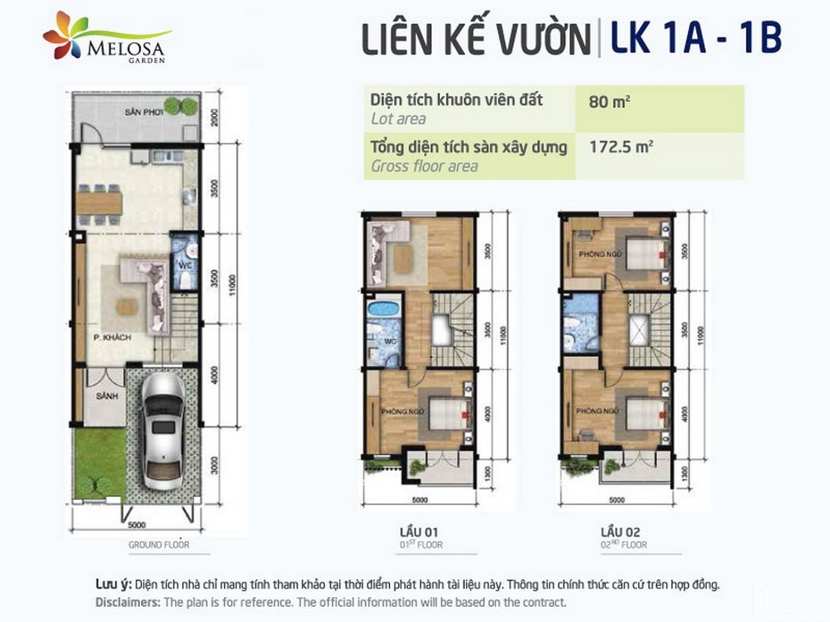 Thiết kế các loại hình nhà ở dự án Melosa Khang Điền