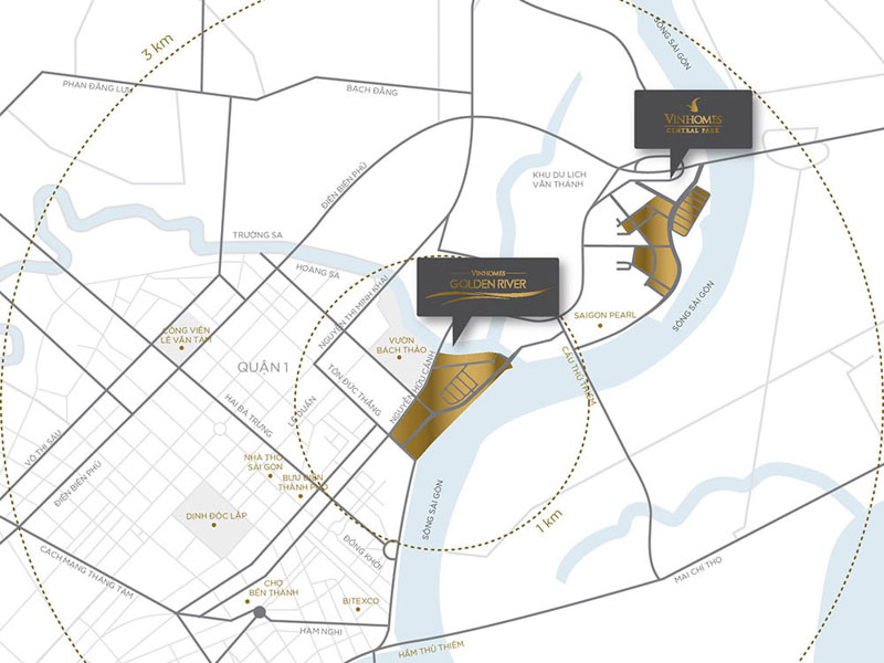 vi tri du an vinhomes golden river