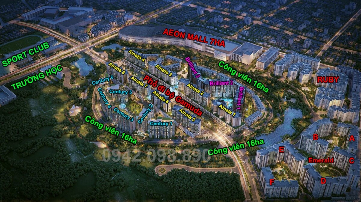 Mặt bằng dự án khu đô thị Celadon City Tân Phú