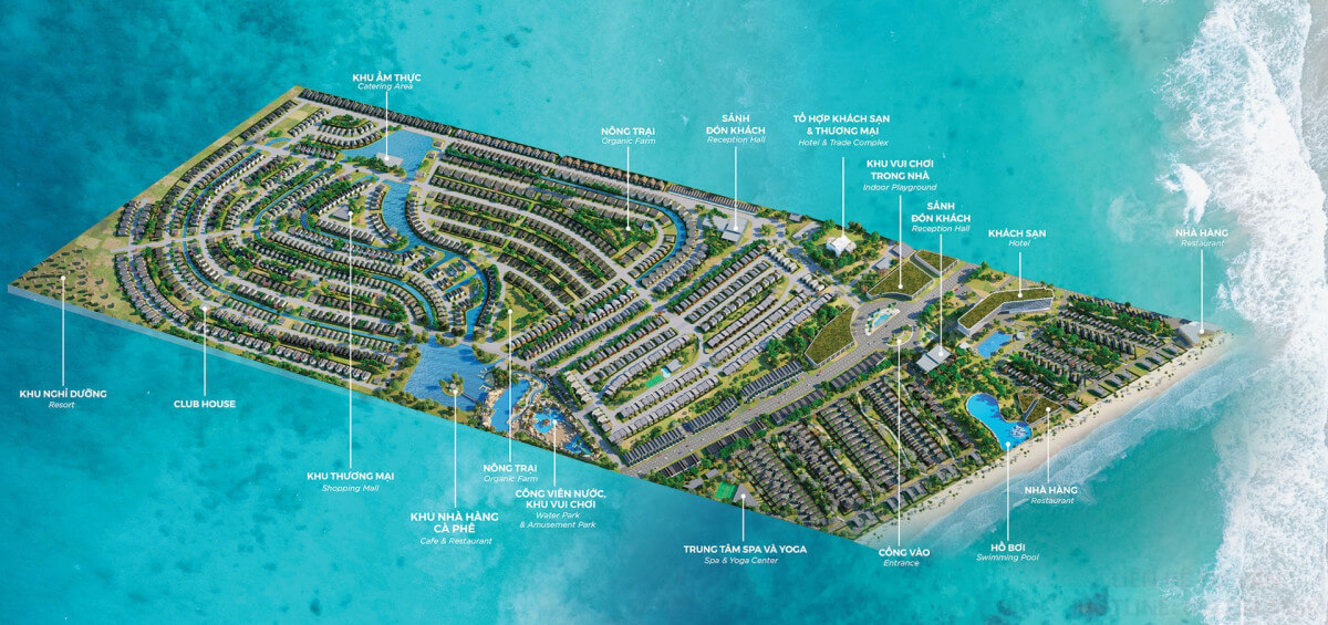 Mặt bằng tổng thể dự án Novaworld Hồ Tràm