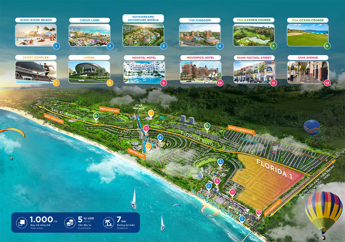 Phân khu Florida Novaworld Phan Thiết Bình Thuận