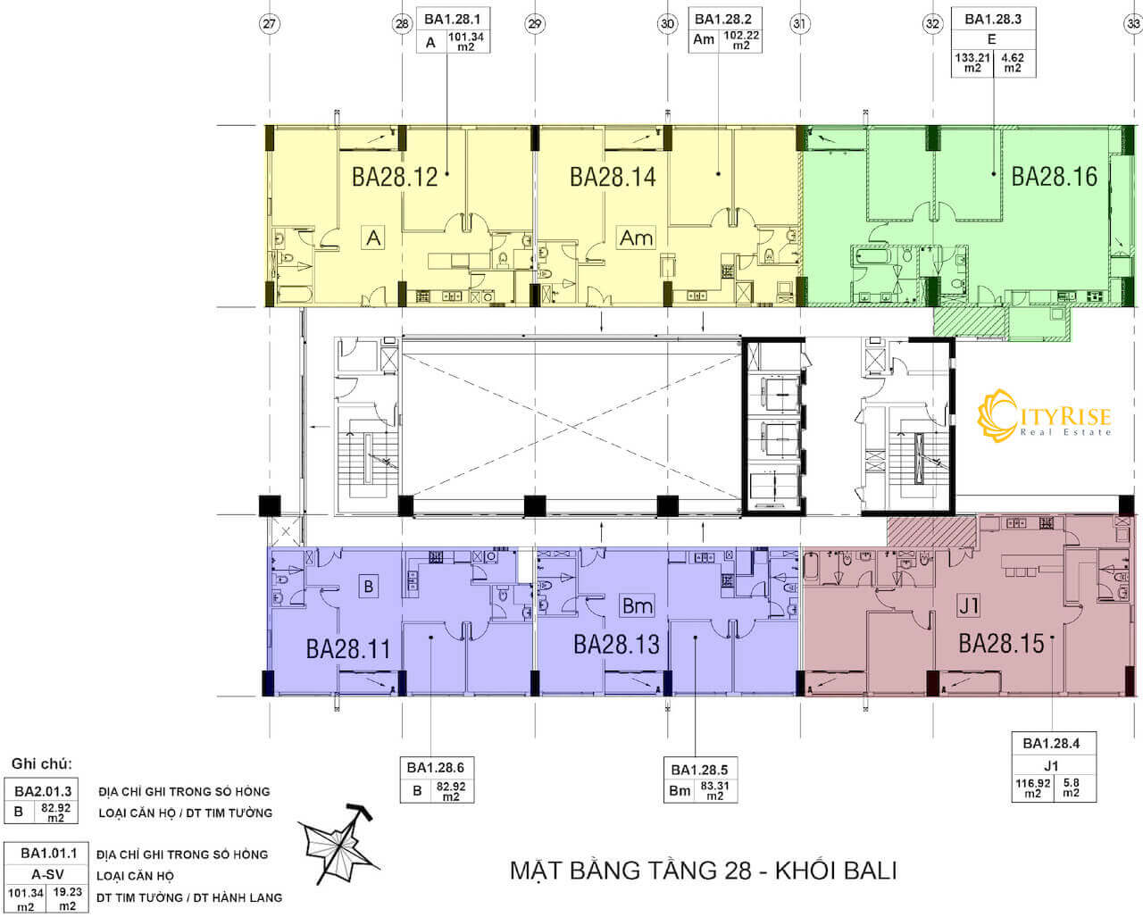 Mặt bằng tháp Bali dự án New City Thủ Thiêm