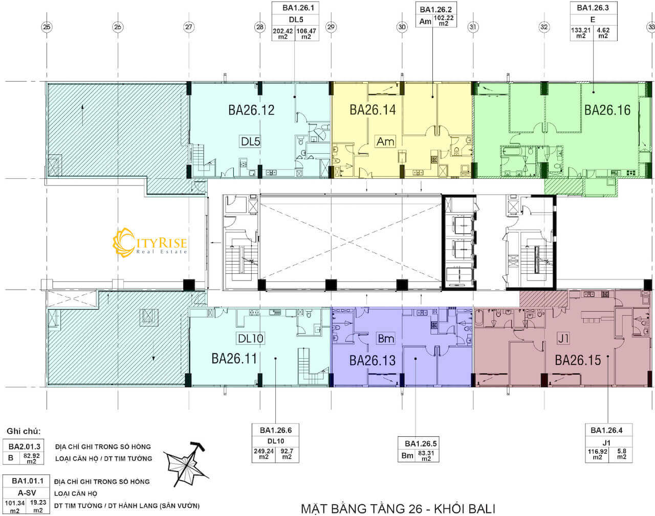 Mặt bằng tháp Bali dự án New City Thủ Thiêm