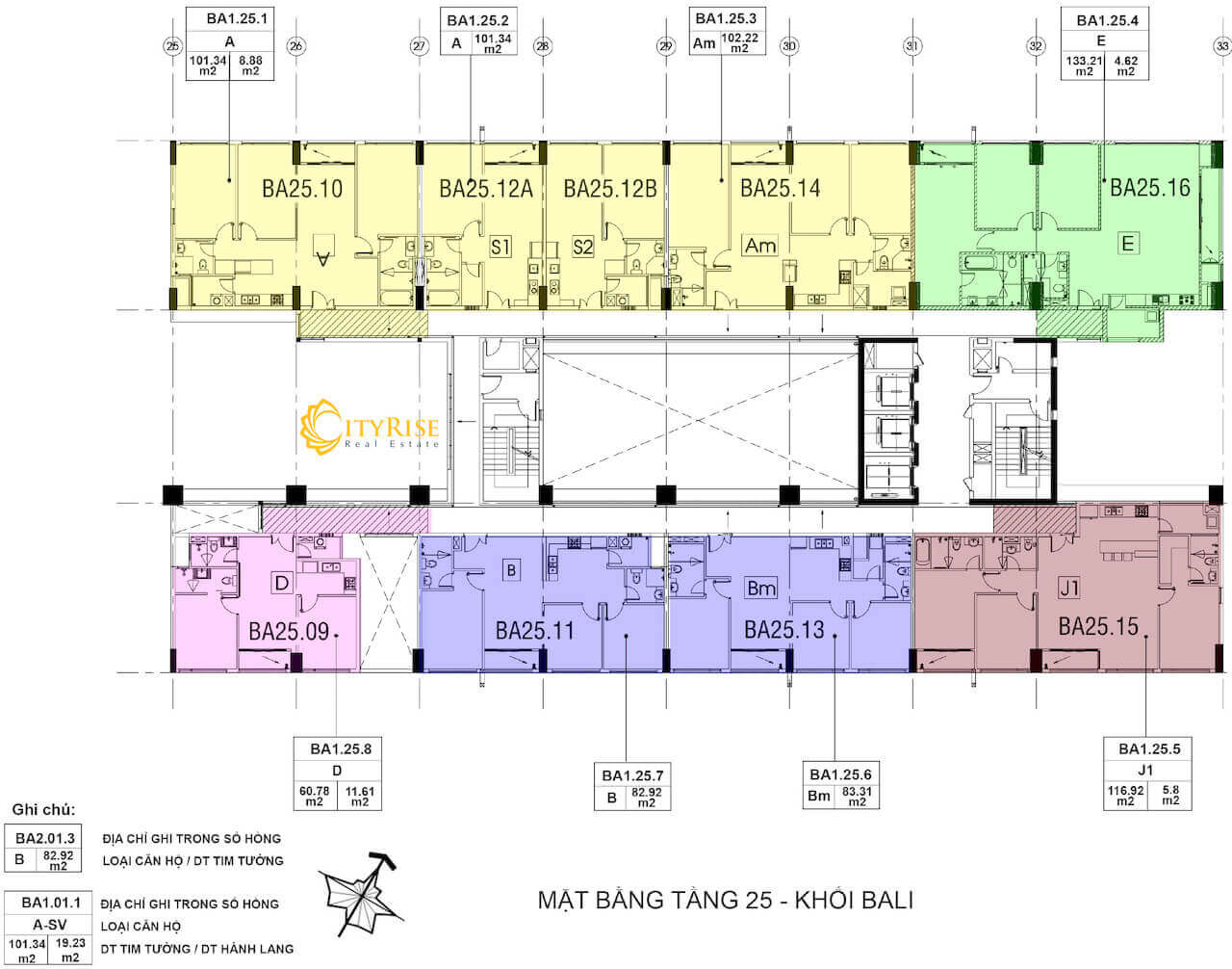 Mặt bằng tháp Bali dự án New City Thủ Thiêm