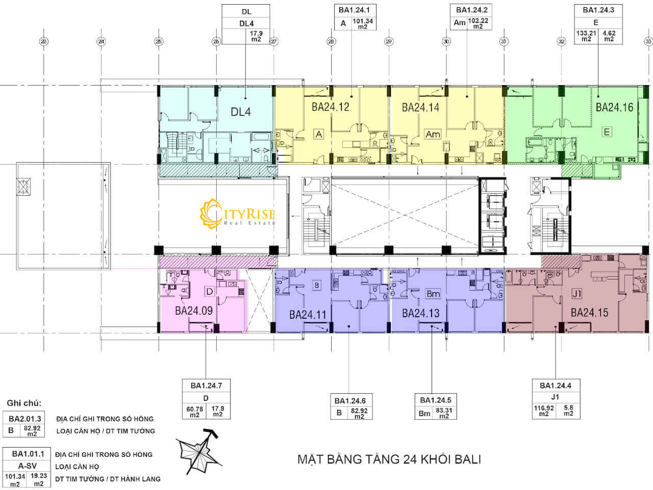 Mặt bằng tháp Bali dự án New City Thủ Thiêm