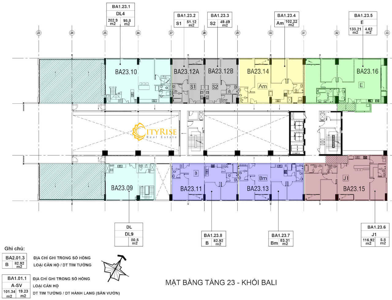 Mặt bằng tháp Bali dự án New City Thủ Thiêm