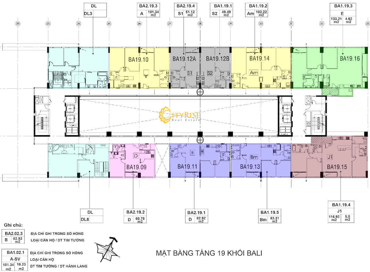 Mặt bằng tháp Bali dự án New City Thủ Thiêm