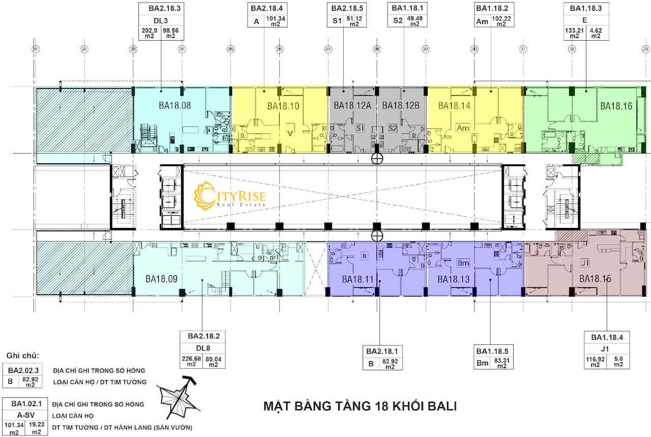 Mặt bằng tháp Bali dự án New City Thủ Thiêm