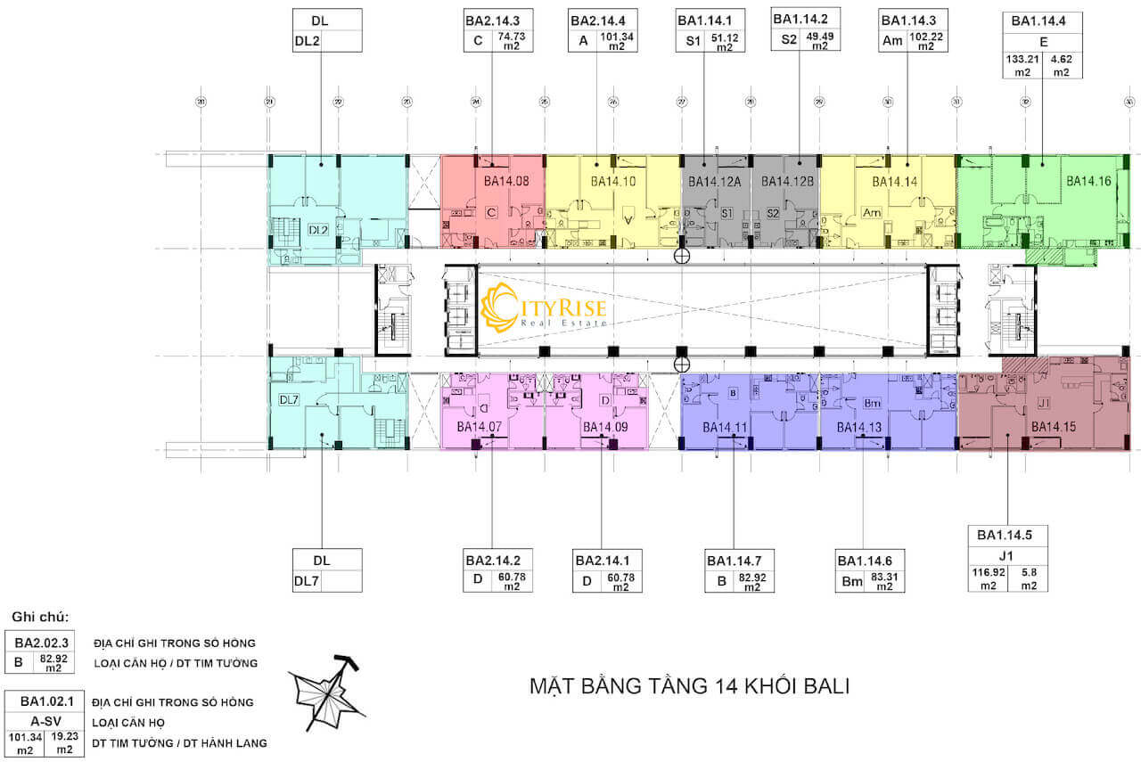 Mặt bằng tháp Bali dự án New City Thủ Thiêm