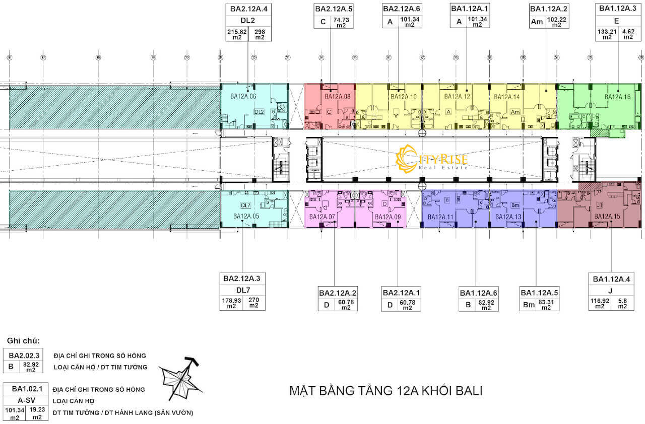 Mặt bằng tháp Bali dự án New City Thủ Thiêm