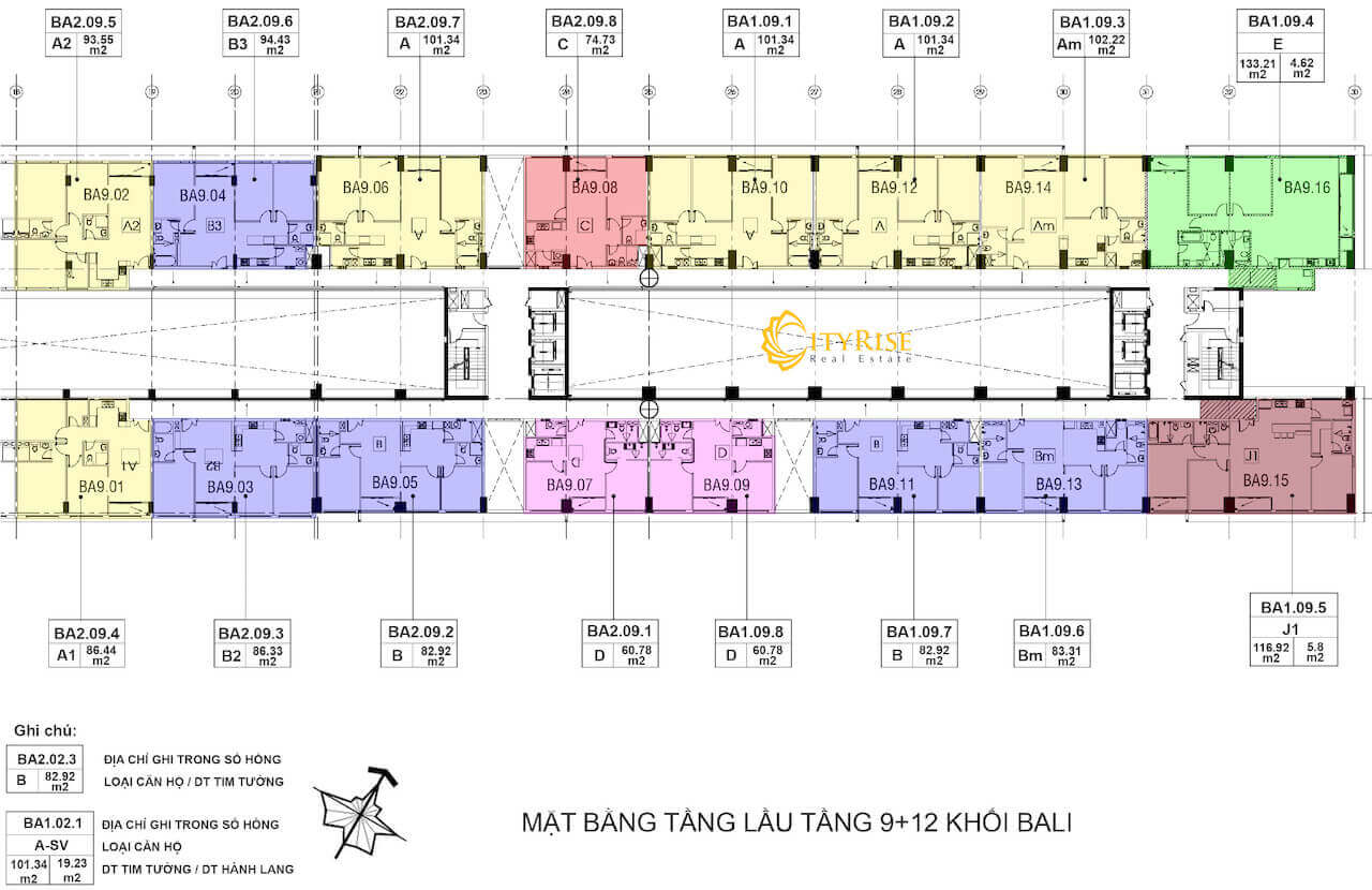 Mặt bằng tháp Bali dự án New City Thủ Thiêm