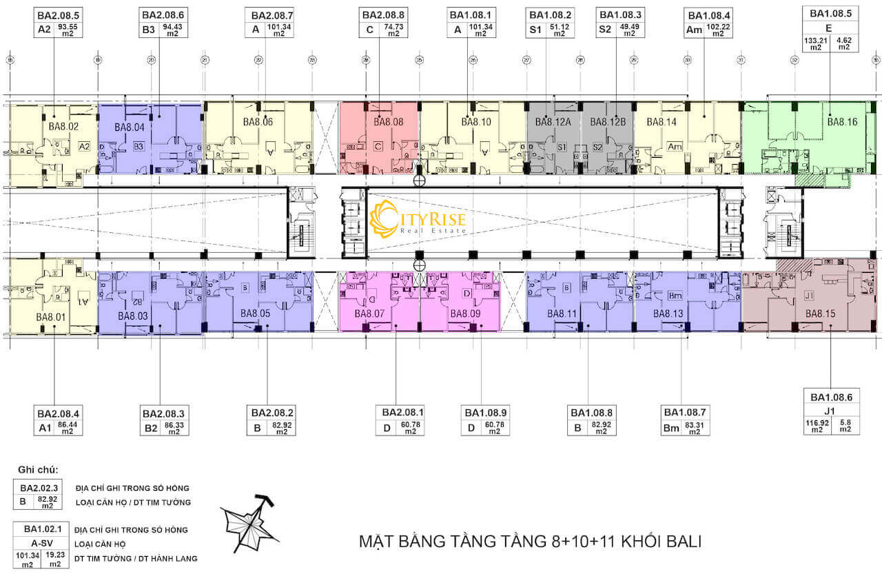 Mặt bằng tháp Bali dự án New City Thủ Thiêm