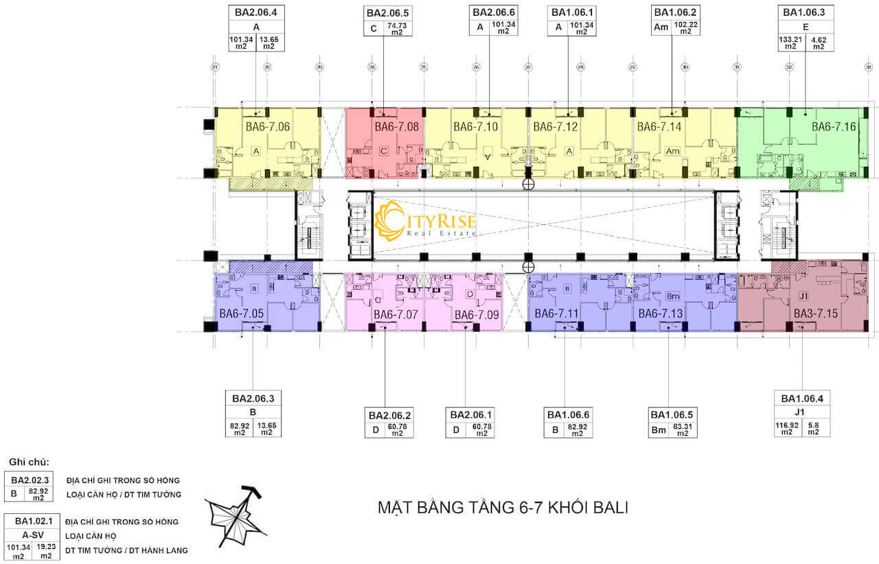 Mặt bằng tháp Bali dự án New City Thủ Thiêm