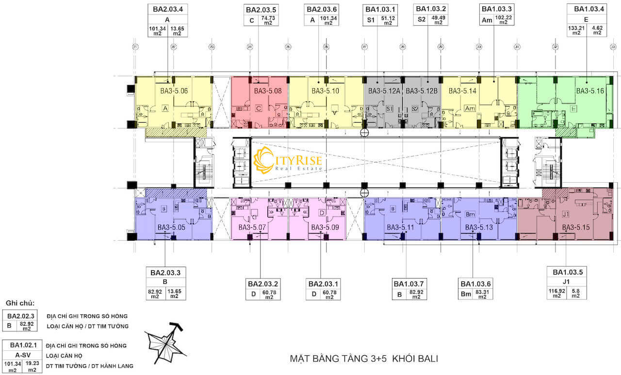 Mặt bằng tháp Bali dự án New City Thủ Thiêm