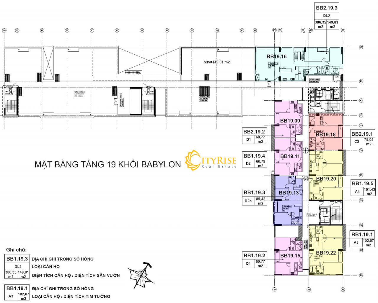 Mặt bằng tháp babylon dự án căn hộ New City Thủ Thiêm quận 2