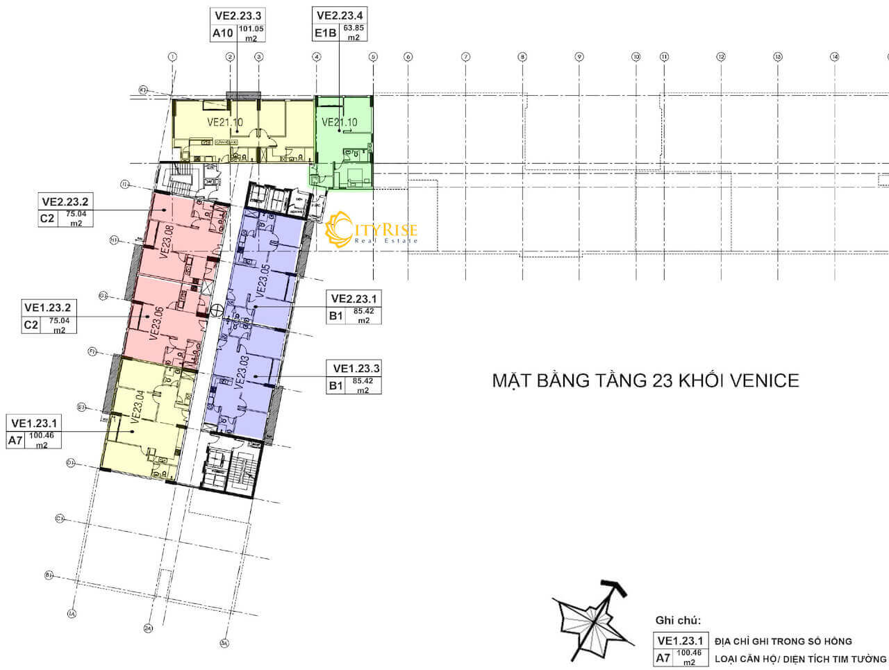 Mặt bằng tháp Venice dự án New City Thủ Thiêm quận 2