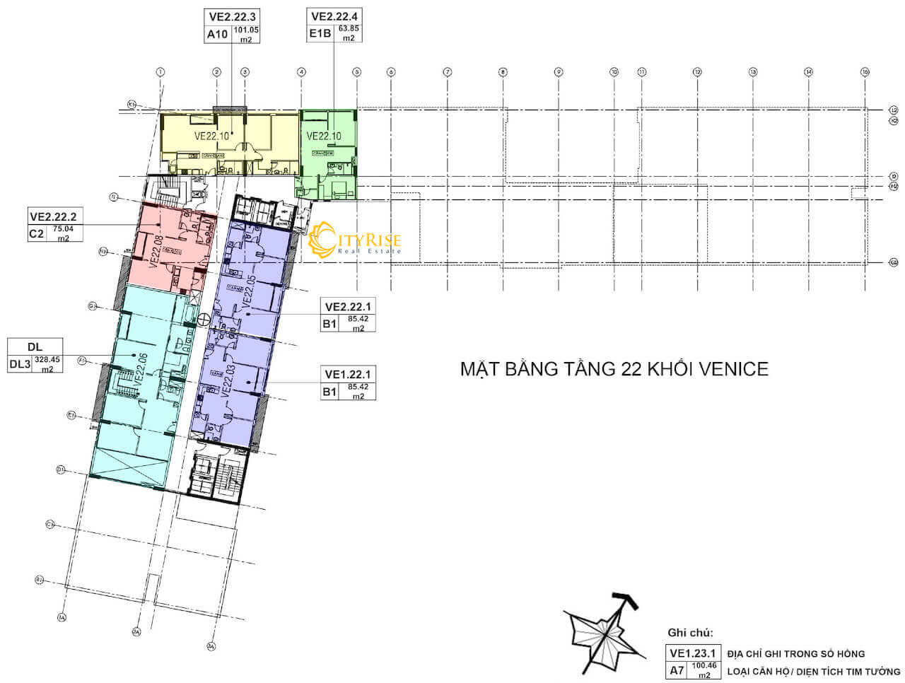 Mặt bằng tháp Venice dự án New City Thủ Thiêm quận 2