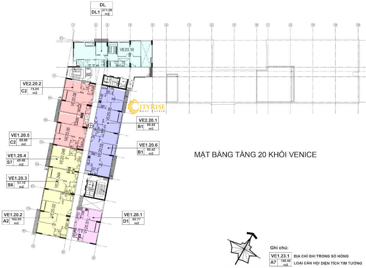 Mặt bằng tháp Venice dự án New City Thủ Thiêm quận 2