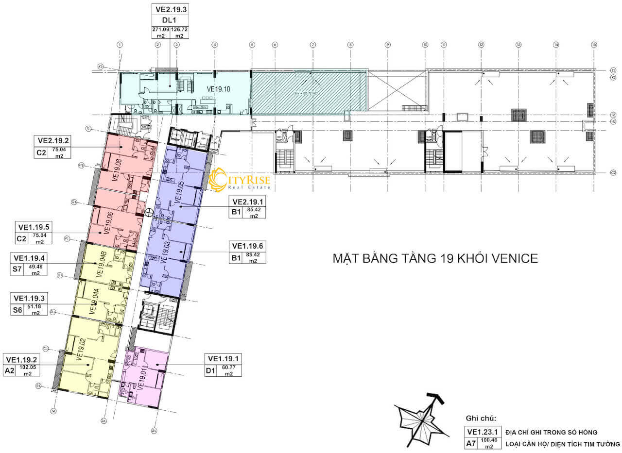 Mặt bằng tháp Venice dự án New City Thủ Thiêm quận 2