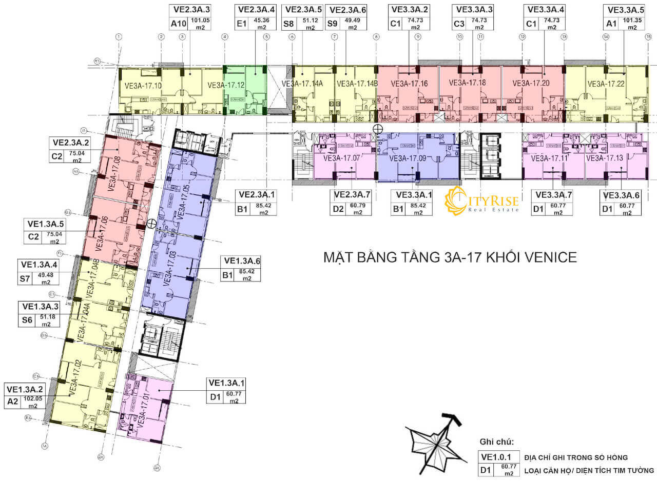 Mặt bằng tháp Venice dự án New City Thủ Thiêm quận 2