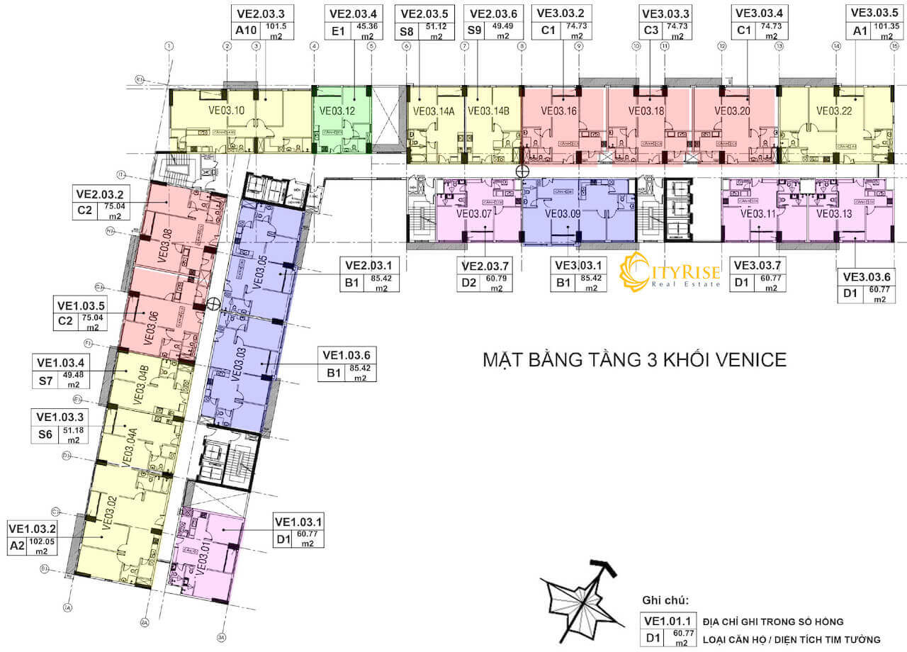 Mặt bằng tháp Venice dự án New City Thủ Thiêm quận 2