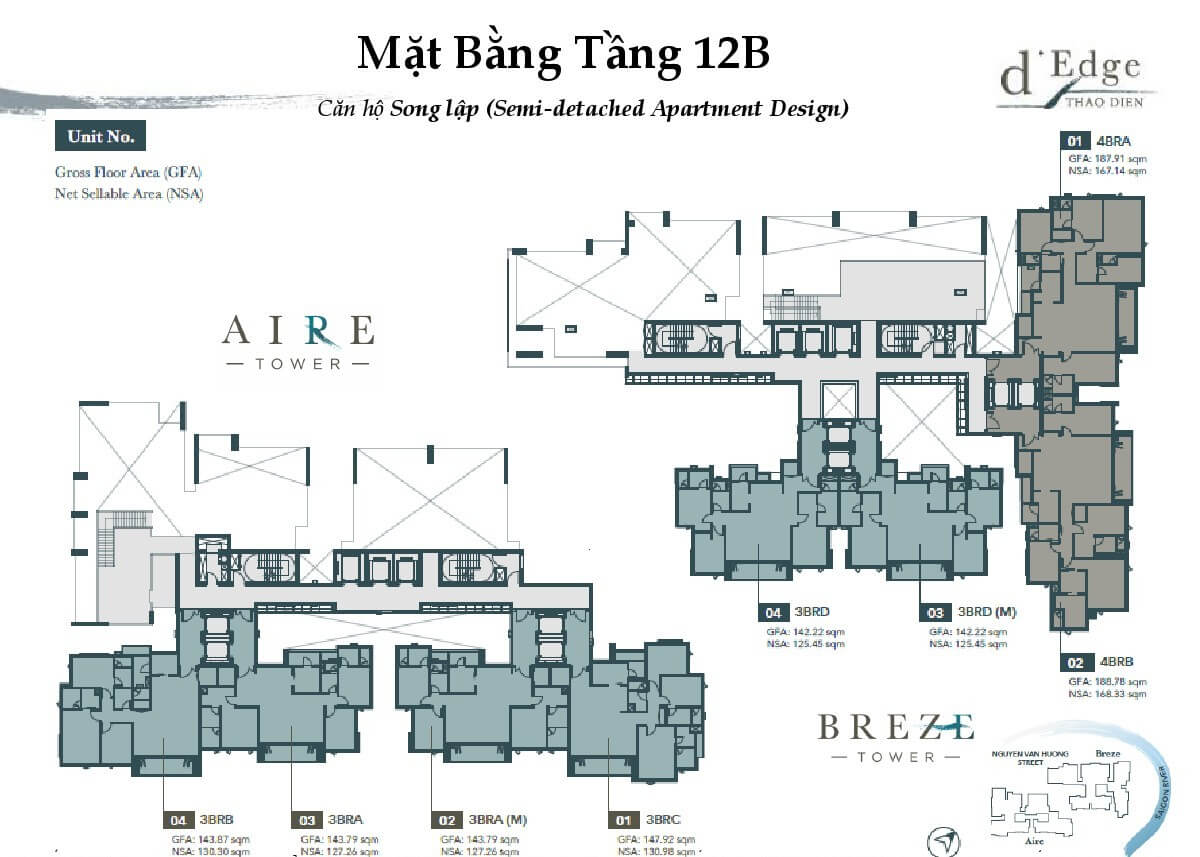 Mặt bằng dự án căn hộ Dedge Thảo Điền quận 2, chủ đầu tư Capitaland
