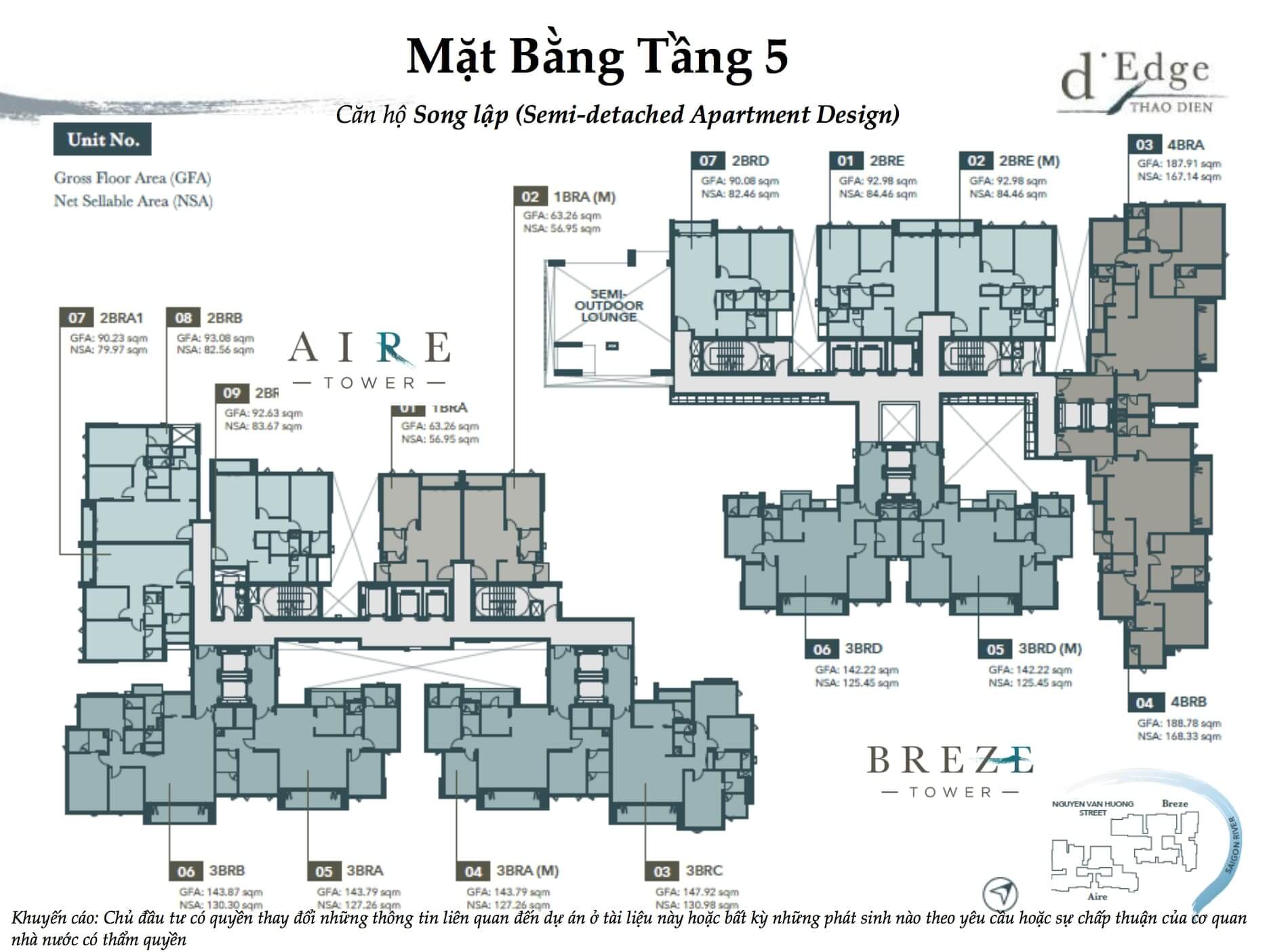 Mặt bằng dự án căn hộ Dedge Thảo Điền quận 2, chủ đầu tư Capitaland