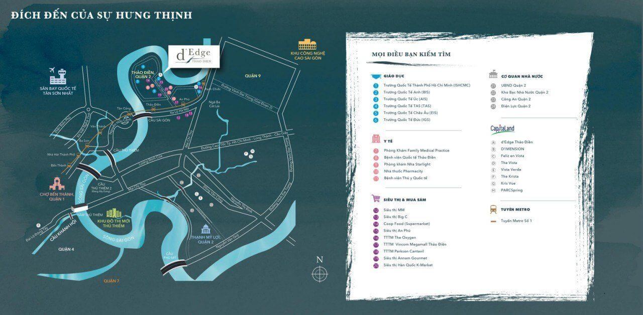 Vị trí dự án căn hộ Dedge Thảo Điền quận 2 chủ đầu tư Capitaland