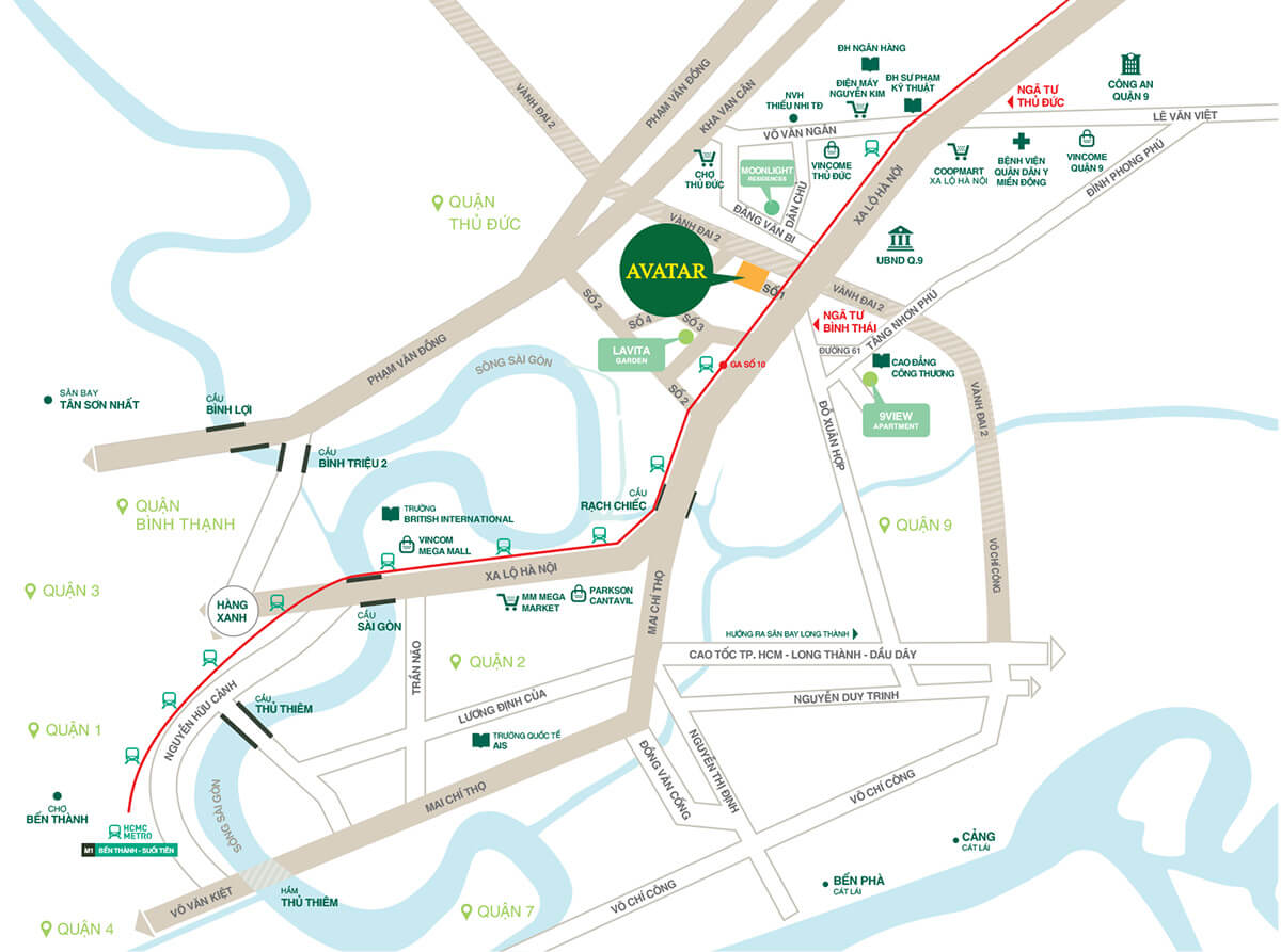 Vị trí dự án căn hộ chung cư Avatar Thủ Đức Hưng Thịnh