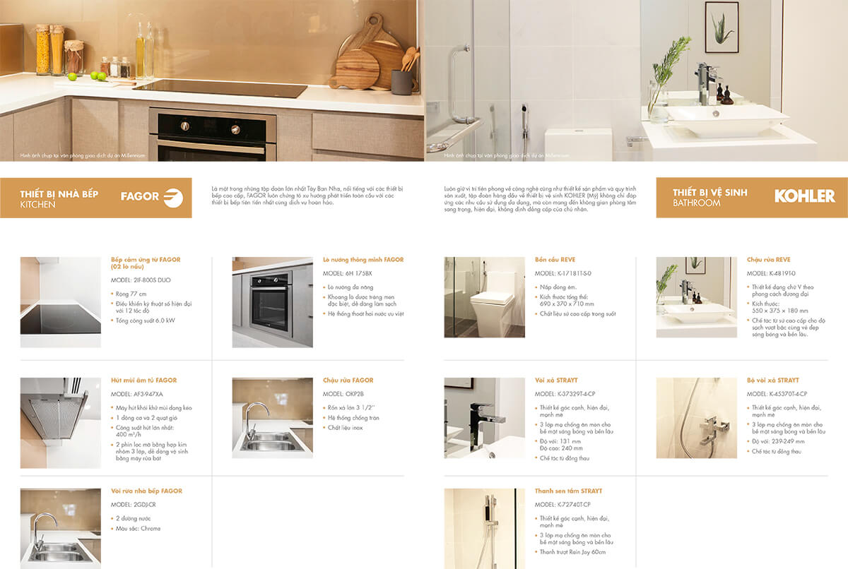 Nội thất bàn giao căn hộ chung cư Millennium Masteri quận 4