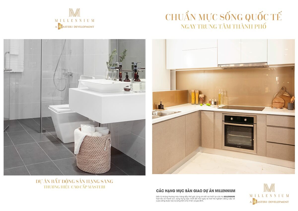 Nội thất bàn giao căn hộ chung cư Millennium Masteri quận 4