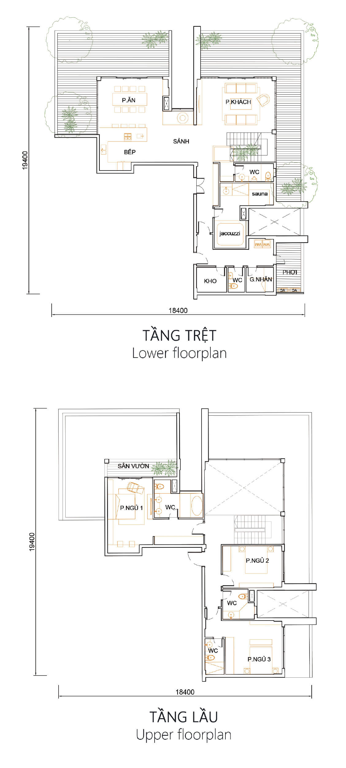 Layout pentvilla Millennium Masteri quận 4