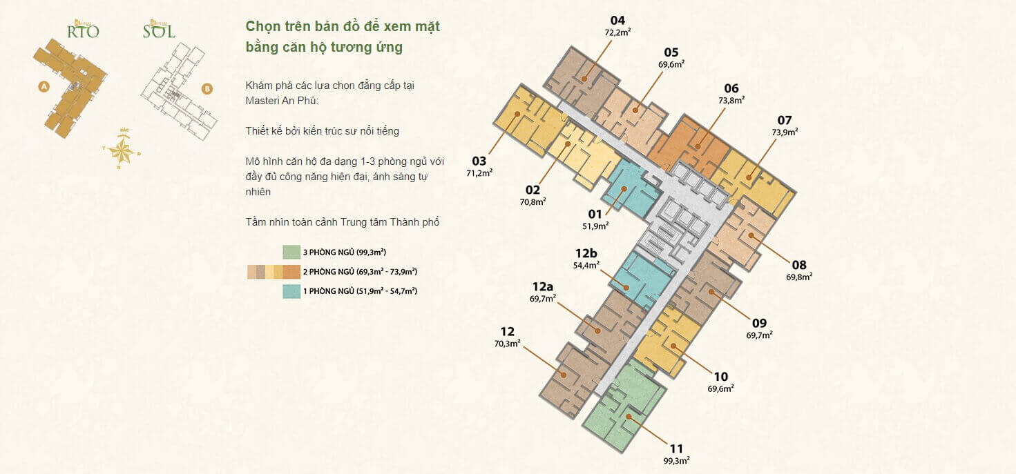 Mặt bằng tổng thể tháp RIO