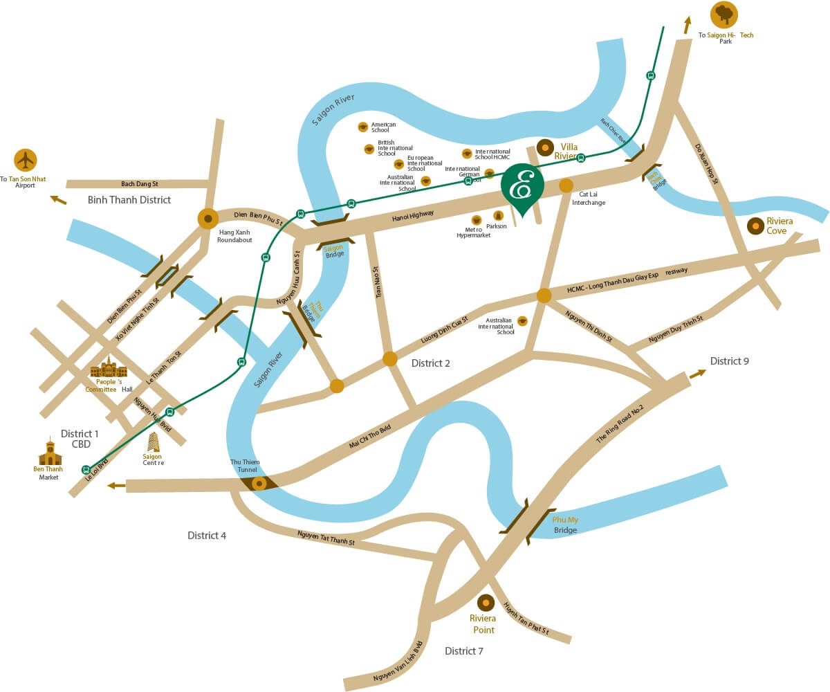 Vị trí dự án căn hộ Estella Heights quận 2