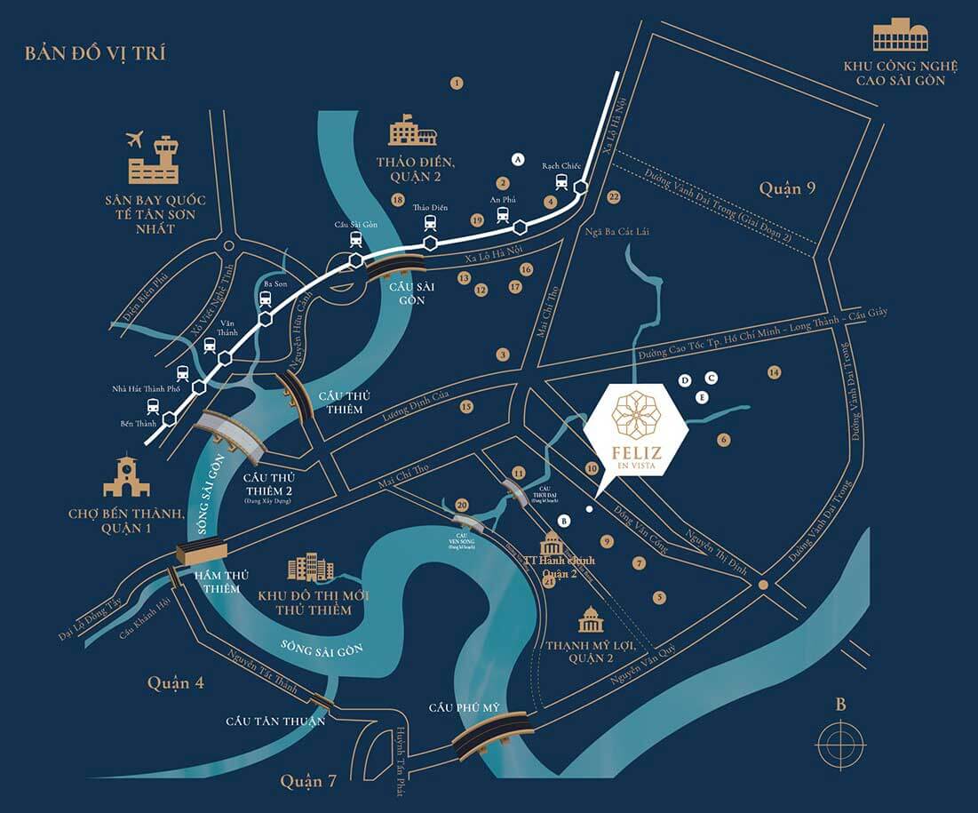 Vị trí Dự án căn hộ Feliz En Vista Quận 2