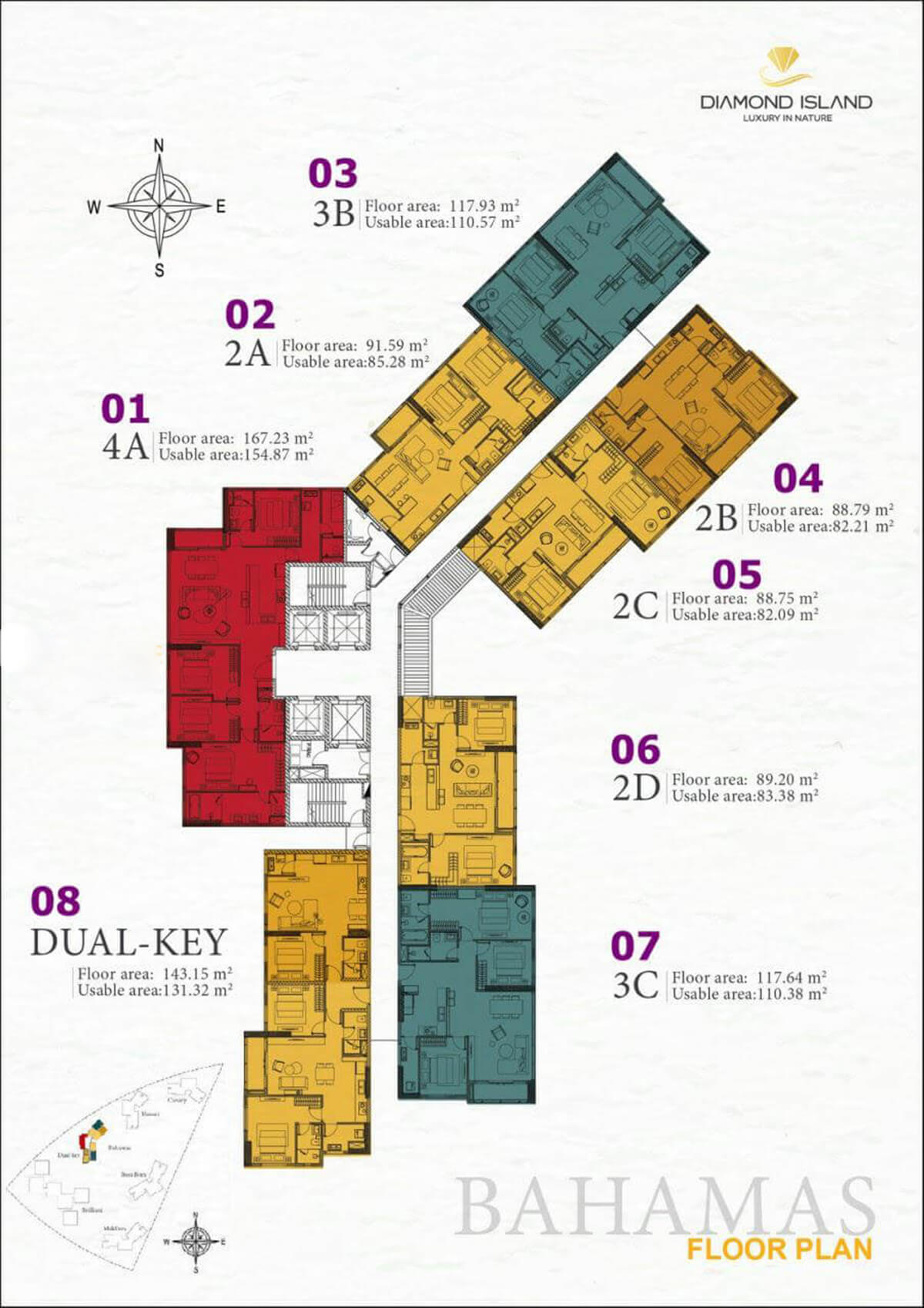 Mặt bằng tháp Tháp Bahamas 