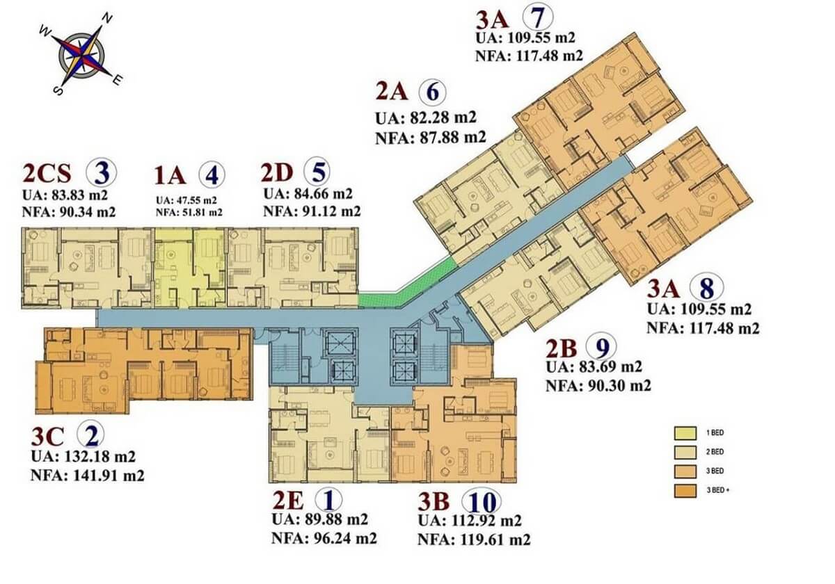 Mặt bằng tháp Bora Bora