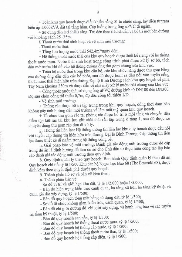 Quy hoạch chi tiết 1/500 dự án căn hộ The Emerald 68 - khu căn hộ Ngọc Lục Bảo 68