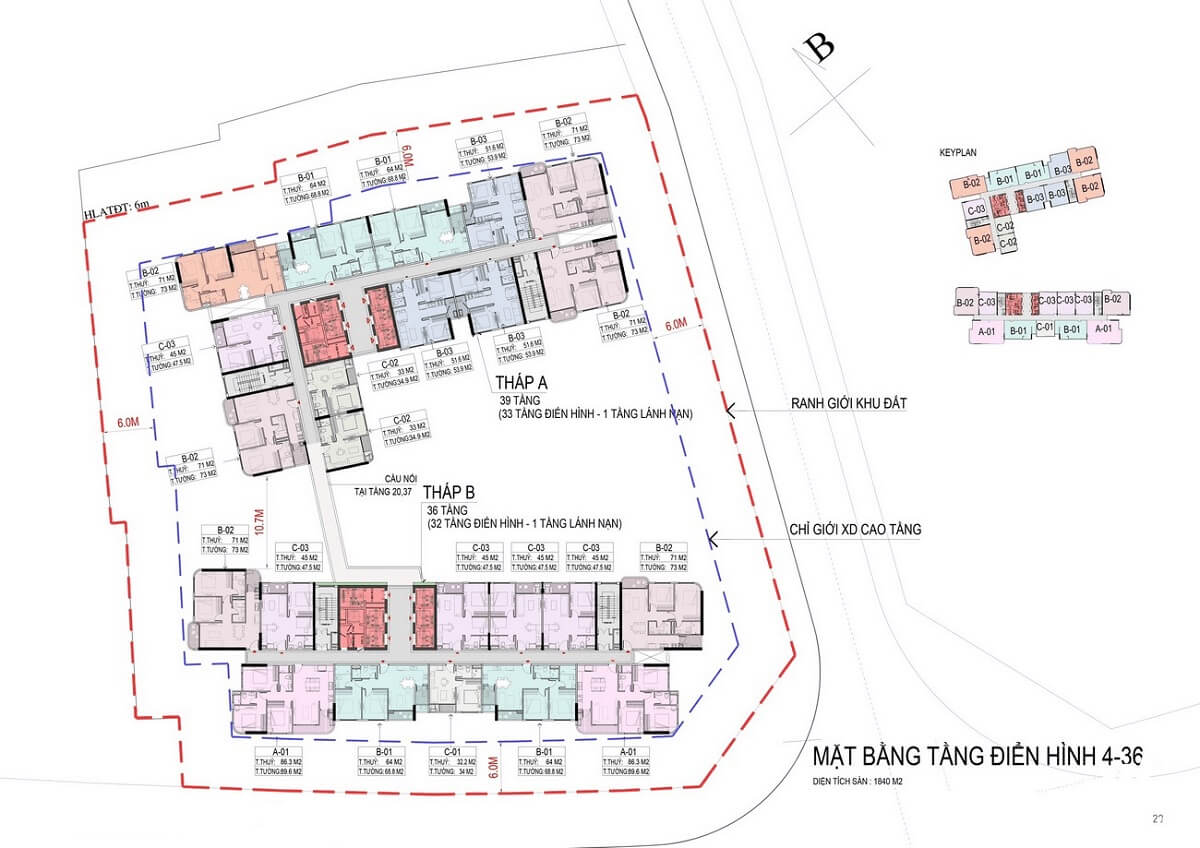 Mặt bằng tổng thể dự án căn hộ The Emerald 68