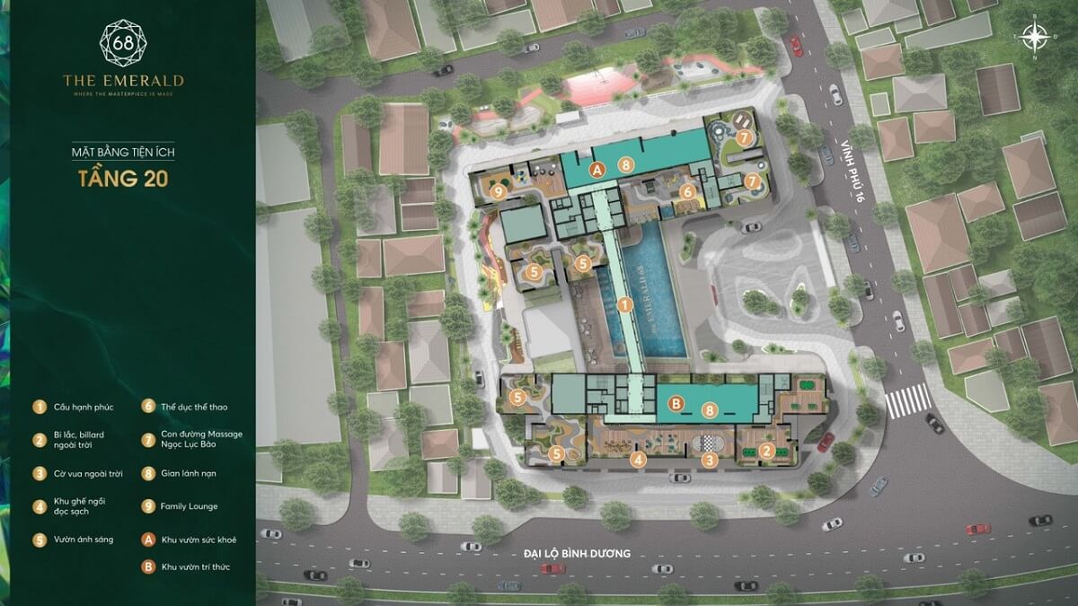 Mặt bằng tiền ích tầng 20